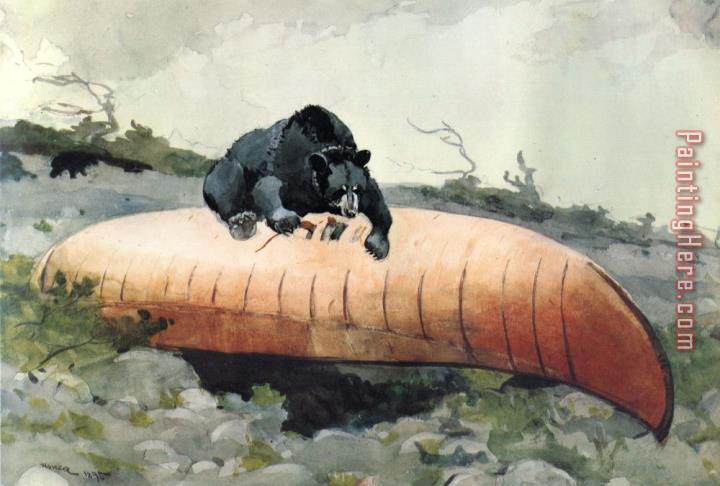 Winslow Homer Bear And Canoe